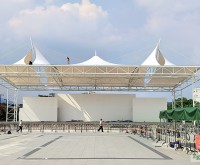 广东省博罗长宁文化广场膜结构舞台项目竣工