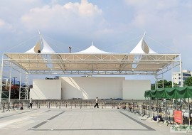 广东省博罗长宁文化广场膜结构舞台项目竣工