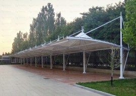 河北沧州兴洲电缆公司膜结构车棚竣工
